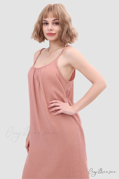 Cotton Suspender Dress Watermelon / M