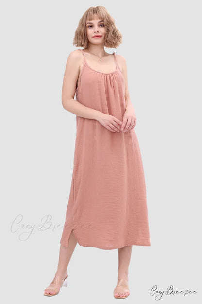 Cotton Suspender Dress Watermelon / S