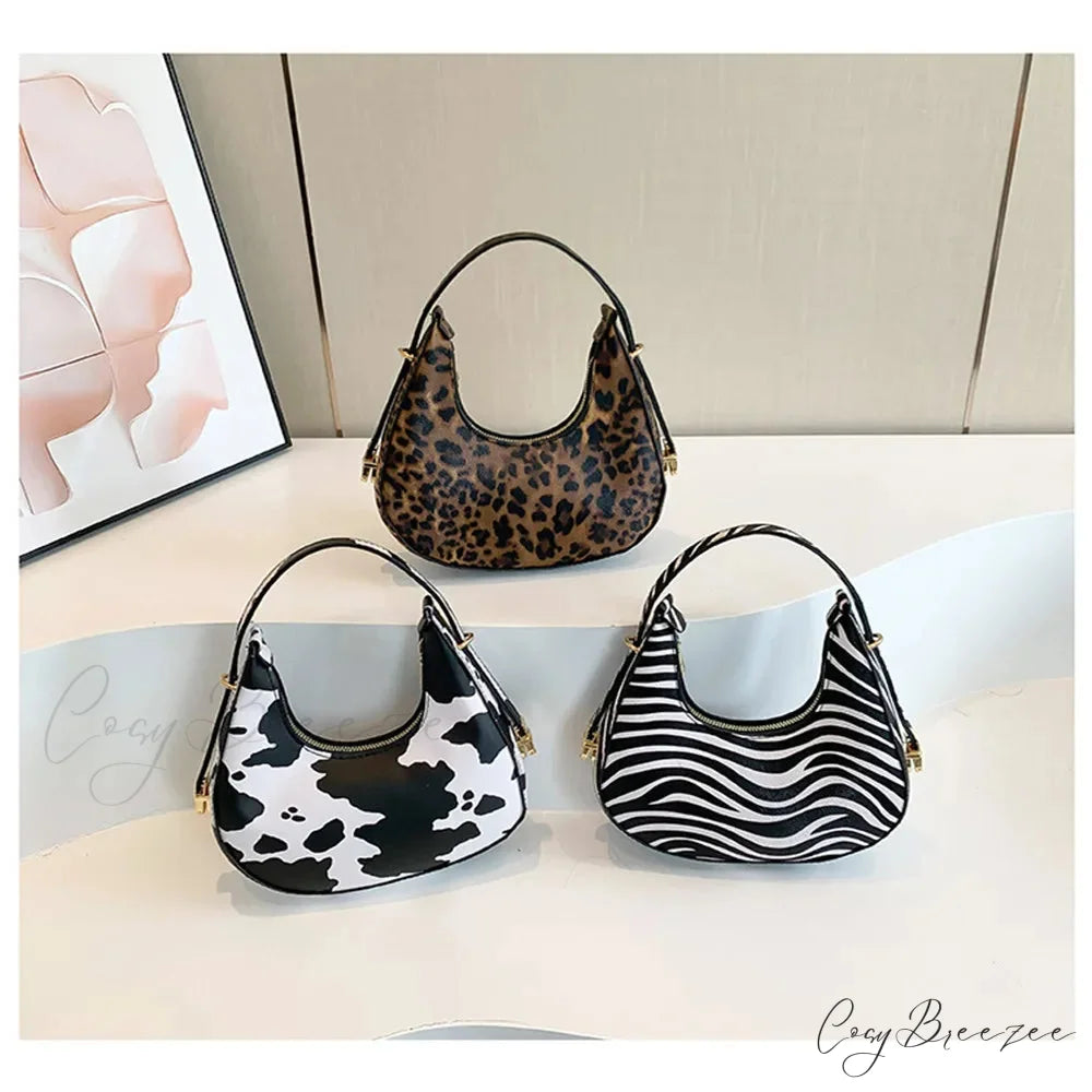 Cow Prints Underarm Shoulder Bag for Women shoulder-250126