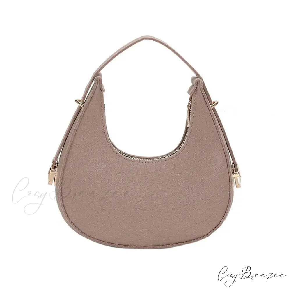 Cow Prints Underarm Shoulder Bag for Women Beige shoulder-250126