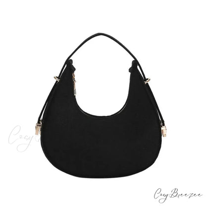 Cow Prints Underarm Shoulder Bag for Women Black shoulder-250126
