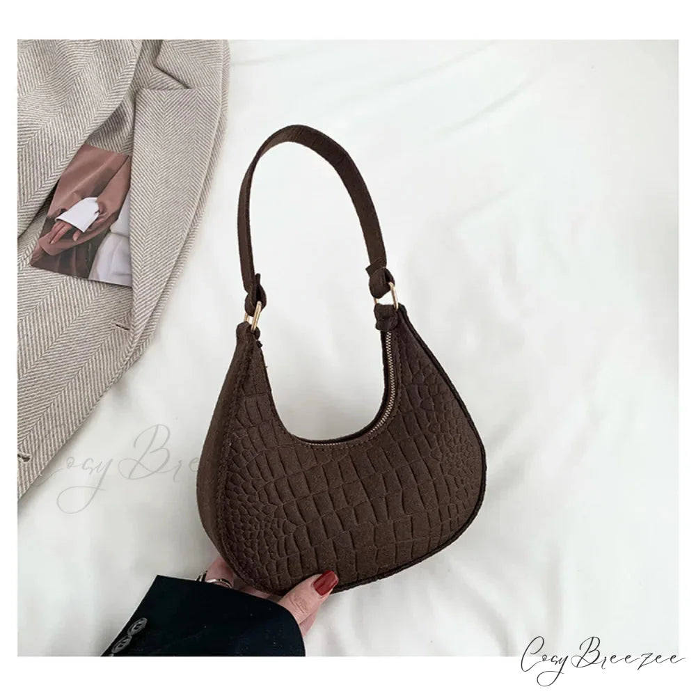 Cow Prints Underarm Shoulder Bag for Women coffee shoulder-250126