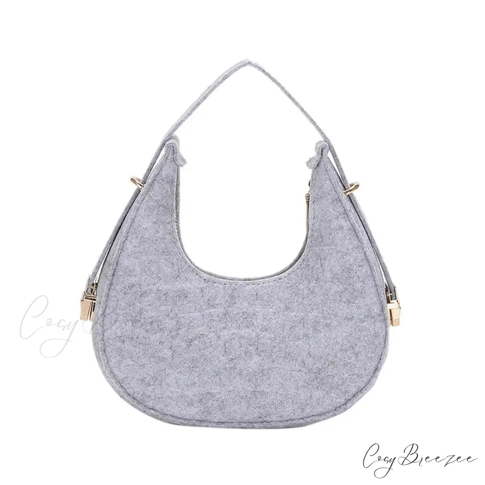 Cow Prints Underarm Shoulder Bag for Women Grey shoulder-250126