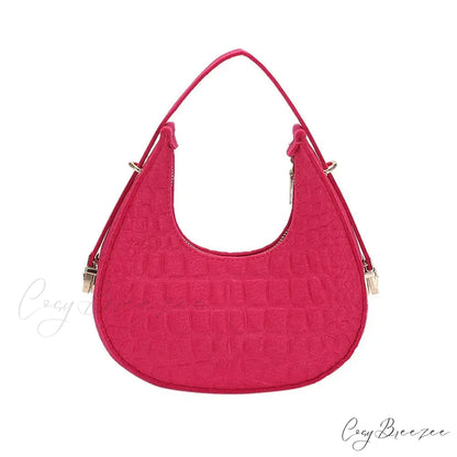 Cow Prints Underarm Shoulder Bag for Women Pink shoulder-250126