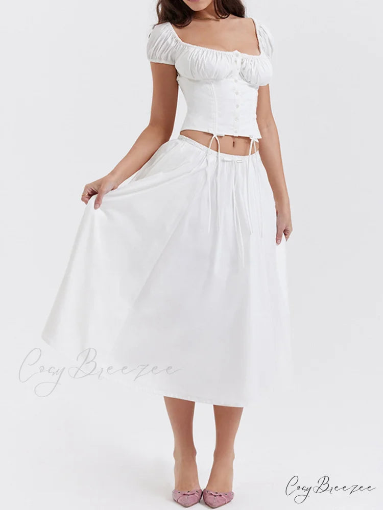 Cowgirl Aesthetics Drawstring Trendy Corset Crop Top
