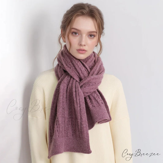 Cozy Warm Stylish Elegant Trendy Modern Soft Comfortable Knitted Scarf Mustard Yellow
