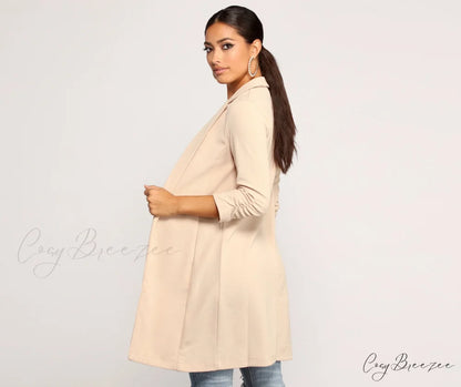 Crepe Longline Blazer for Boss Babes