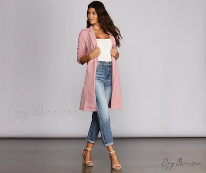 Crepe Longline Blazer for Boss Babes