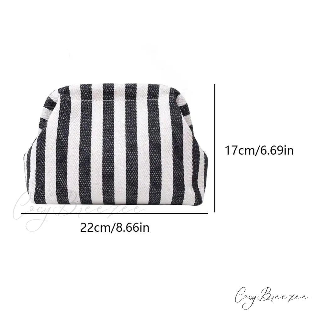 Crochet Canvas Colorblock Summer Clutch wristlet-250126