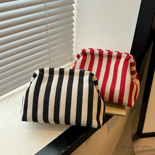 Crochet Canvas Colorblock Summer Clutch wristlet-250126