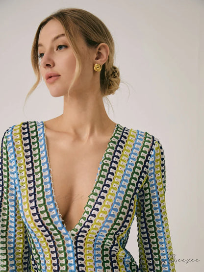 Crochet Vacation Graceful Split Long Dress