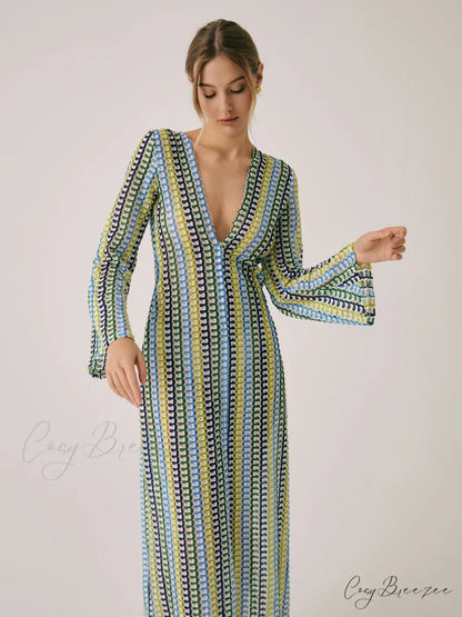 Crochet Vacation Graceful Split Long Dress
