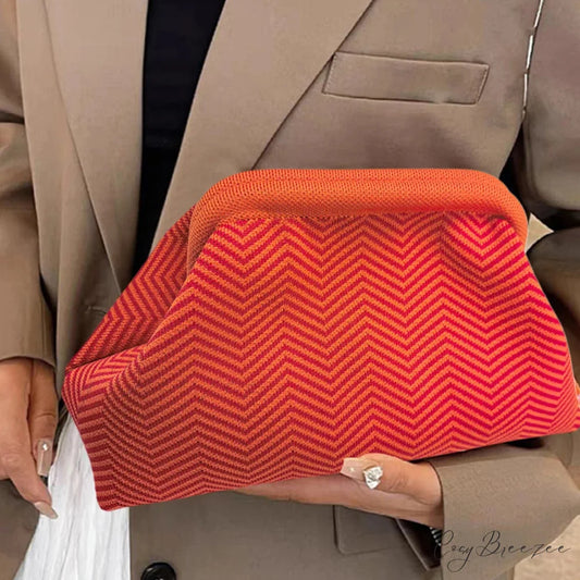 Crochet Woven Beach Clutch wristlet-250126