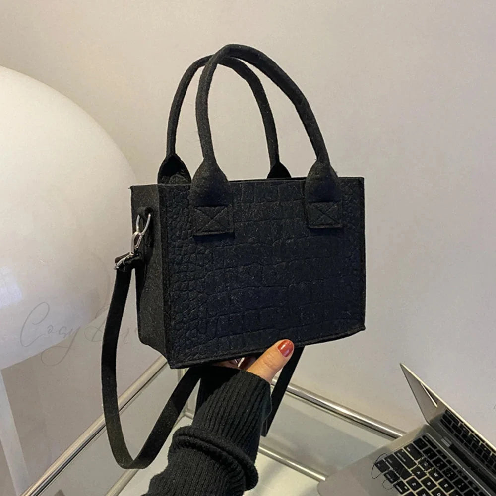 Crocodile Grain Simple PU Leather Shoulder Handbag handbag-250126