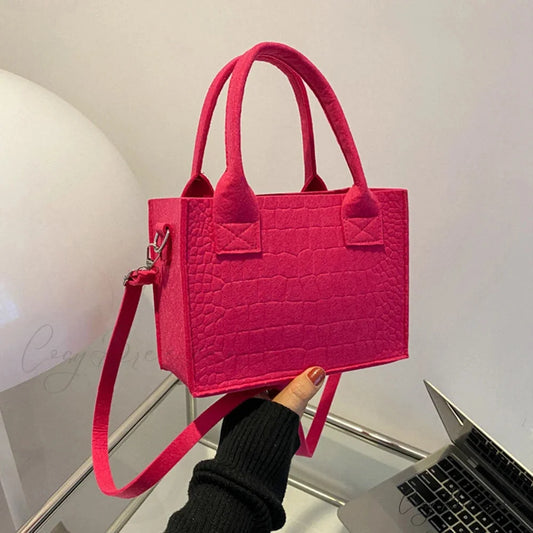 Crocodile Grain Simple PU Leather Shoulder Handbag handbag-250126