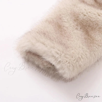 Cropped Faux Stylish Fur Coat