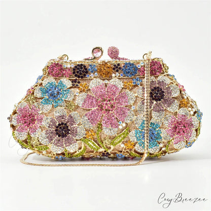 Crystal Bling Bridal Wedding Flower Diamond Clutch Bag color1 clutchbag-250126