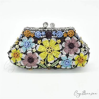 Crystal Bling Bridal Wedding Flower Diamond Clutch Bag color2 clutchbag-250126
