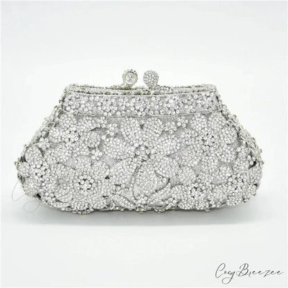 Crystal Bling Bridal Wedding Flower Diamond Clutch Bag color3 clutchbag-250126