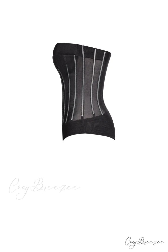 Crystal-Covered Fabulous Stylish Black Maxi Dress