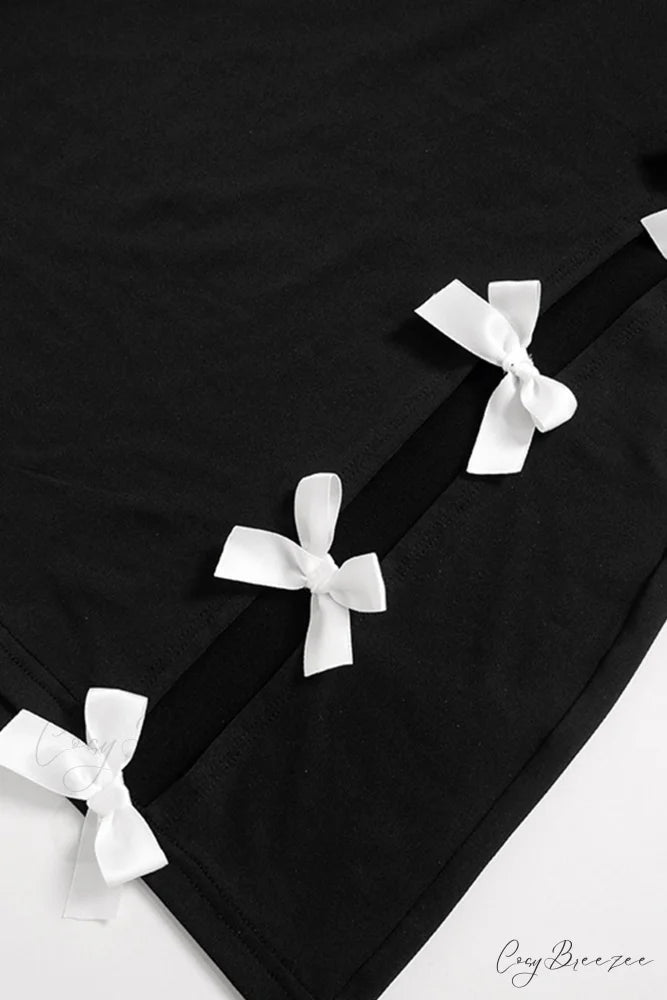 Cut Out Pack Hip Dress with Bow