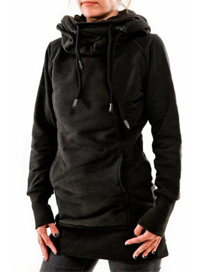 with and Front Hooded Pocket Fit Slim Sweatshirt Pullover Drawstring