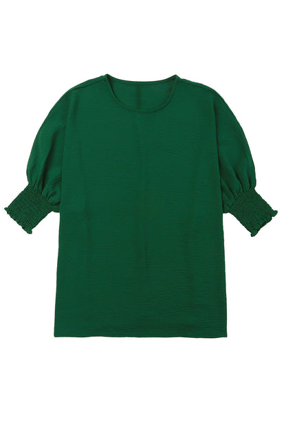 Shift Top Wrist Smocked - Green