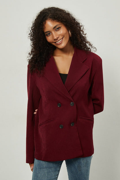 Vintage Double-Breasted Loose Fit Blazer