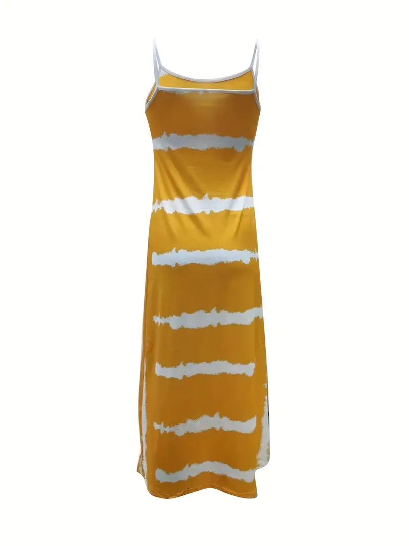 Yellow Beach Maxi Dress for Plus Size Women