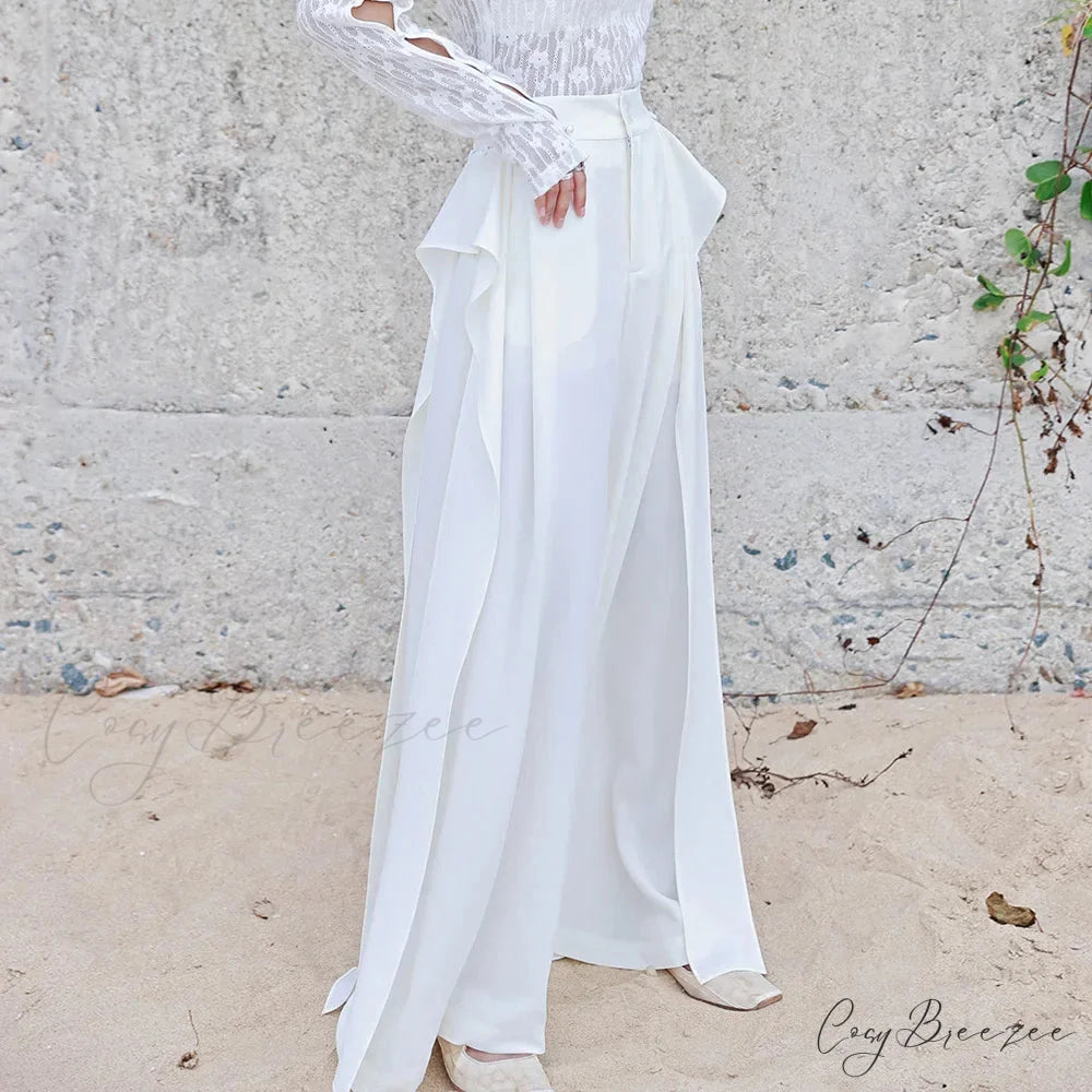 Dark Design Détachable Patch Large Leggings Vintage Pants White / S