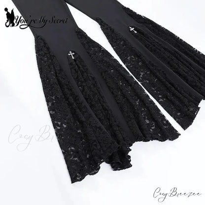 Dark Gothic Flared Halloween Pants