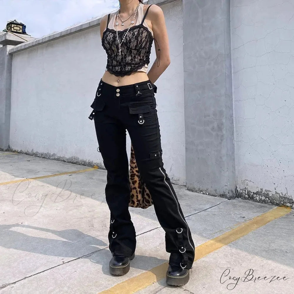 Dark Punk Y2K Halloween Pants