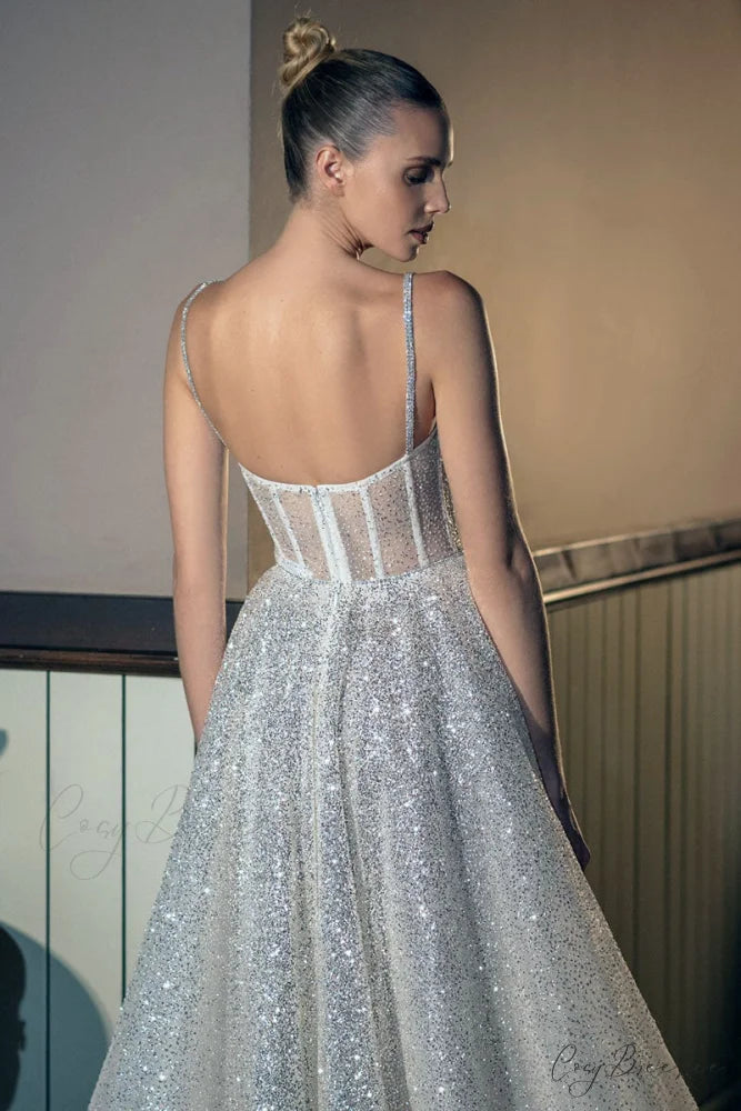 Dazzling Moi Glitter Trendy Sleeveless Midi Dress