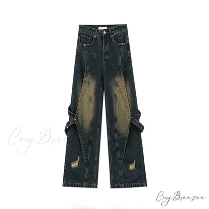 Deconstructed Stitch Halloween Pants Blue / S