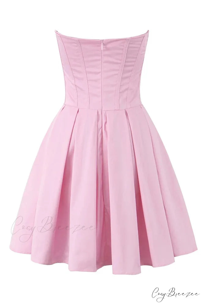 Deeply Adorable Graceful Strapless Mini Dress