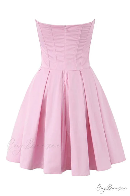 Deeply Adorable Graceful Strapless Mini Dress