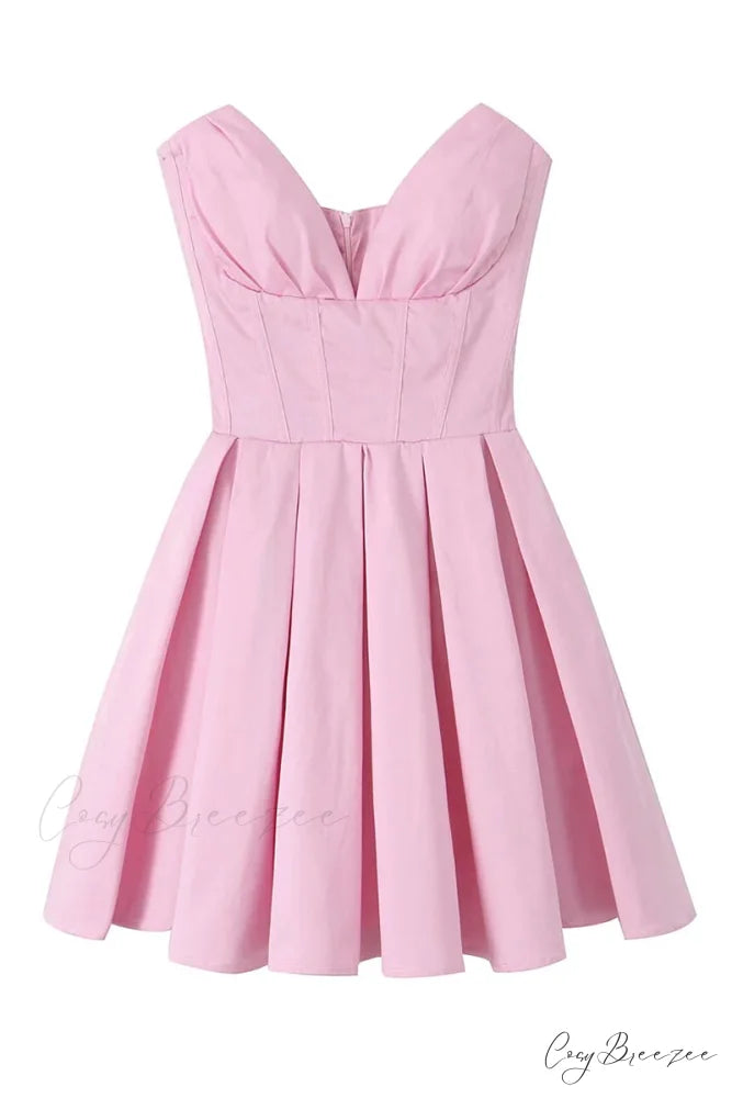 Deeply Adorable Graceful Strapless Mini Dress