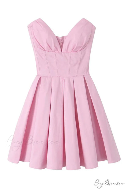 Deeply Adorable Graceful Strapless Mini Dress