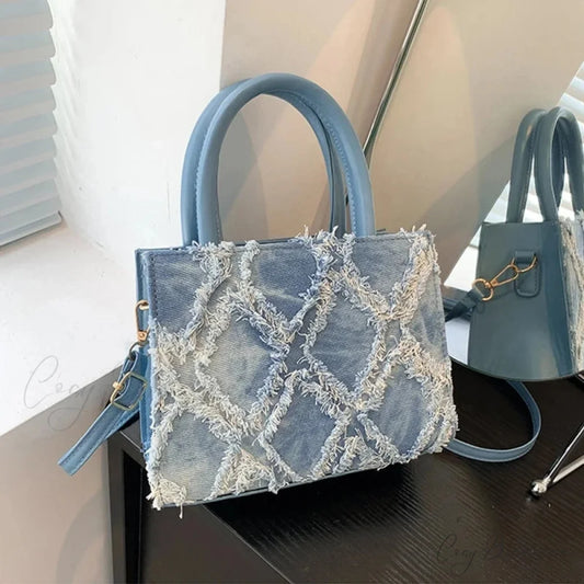 Denim Messenger Bag Summer Trendy Crossbody Handbag handbag-250126