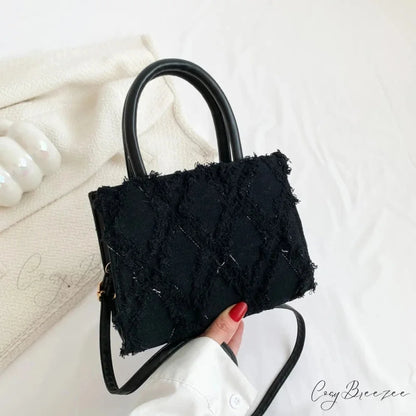 Denim Messenger Bag Summer Trendy Crossbody Handbag Black / 20x9x16cm handbag-250126
