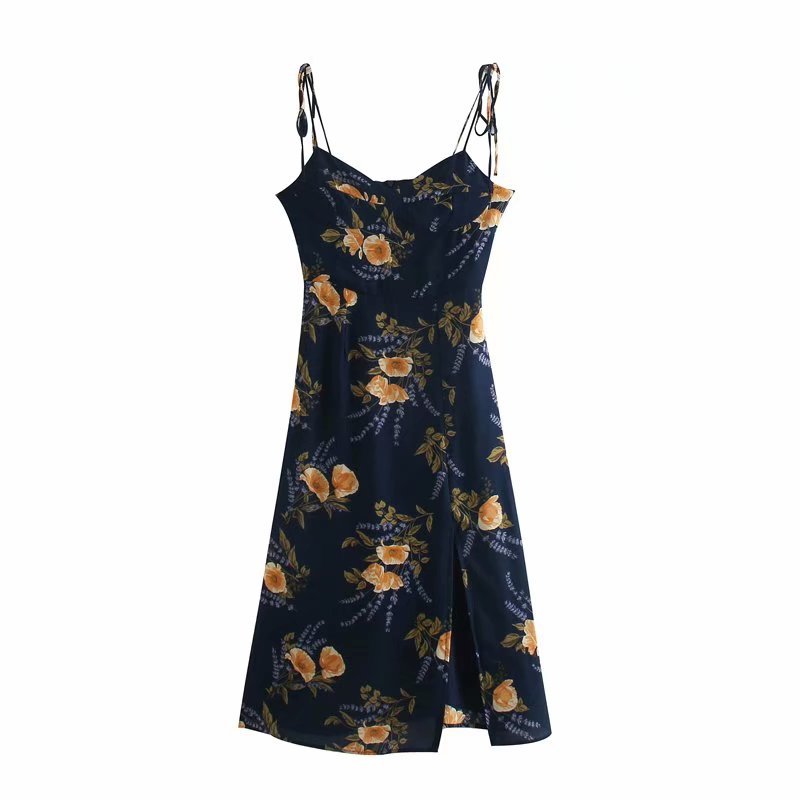 Candice Flower Print Spaghetti Strap Midi Dress