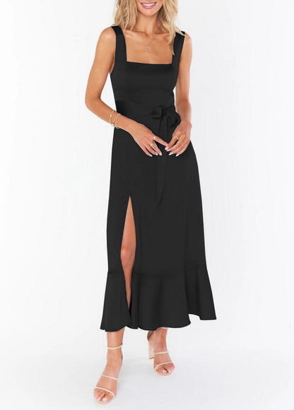 Alexa A Line Spaghetti Strap Maxi Dress