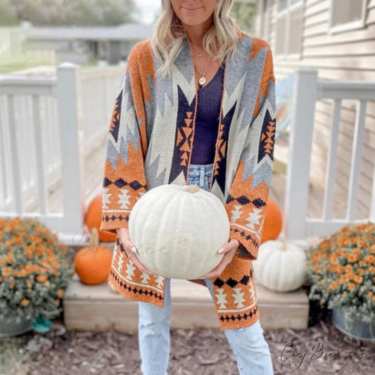 Design Geometric Cardigan Multicolor / M