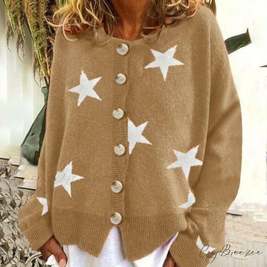 Design Star Cardigan Khaki / S