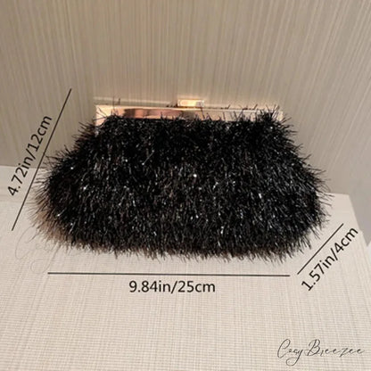 Designer Luxury Evening Wedding Bag Black clutchbag-250126