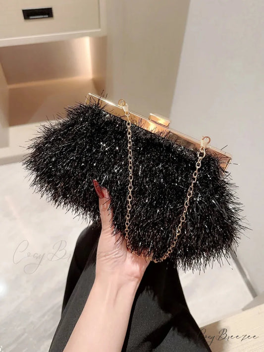 Designer Luxury Evening Wedding Bag Black clutchbag-250126
