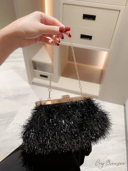 Designer Luxury Evening Wedding Bag Black clutchbag-250126