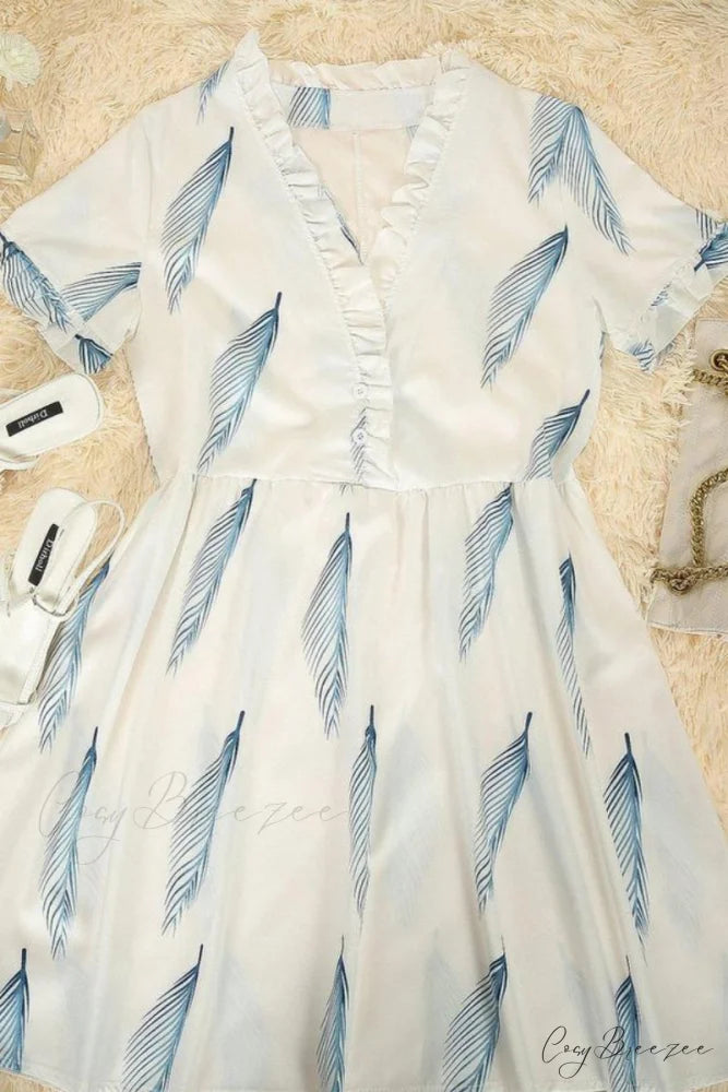 Dew Shoulder White Trendy Ankle Length Dress