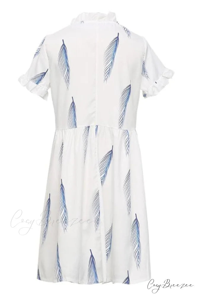Dew Shoulder White Trendy Ankle Length Dress