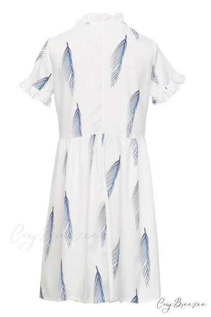 Dew Shoulder White Trendy Ankle Length Dress